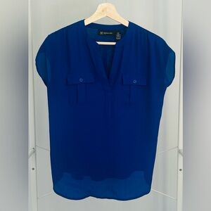 INC International Concepts Royal Blue Blouse